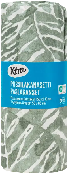 Xtra pussilakanasetti Jaymin 150 x 210 + 55 x 65 cm vihreä - 3