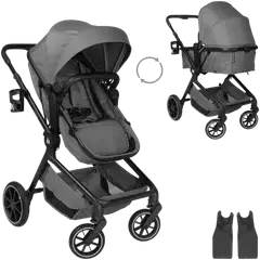 Hauck rattaat Convert N Care tummanharmaa - 1