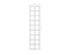 Ritilä/aitaelementti 40X180cm, luonnon ruskea, Materiaalivahvuus 15x38mm - 3