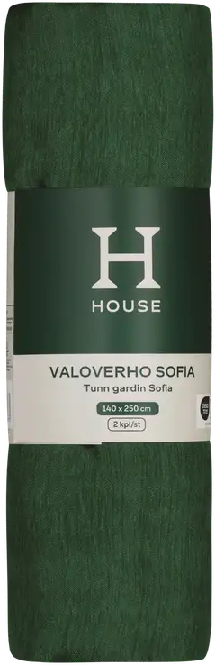 House valoverho Sofia 140x250 cm 2 kpl vihreä - 2