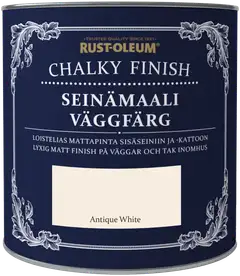 Rust-Oleum Chalky Finish 2,5l seinämaali vesiohenteinen runsaspigmenttinen luonnonvalkoinen - 1