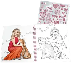 TOPModel värityskirja paljeteilla LEOHEART - 3