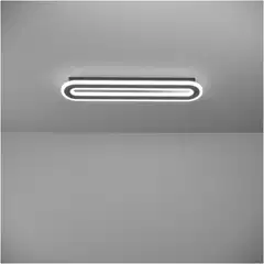 EGLO kattovalaisin Macchioni LED 20W CCT 55x12 cm musta/valkoinen - 3