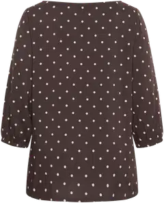 From Lou naisten pluskoon polkadot kangaspusero Flpaula - Seal Brown/Turtledove Dot - 2