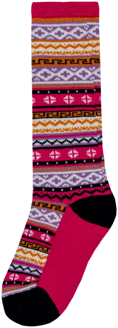 FOC lasten kirjoneulesukat 234FOC2501 - pink - 1