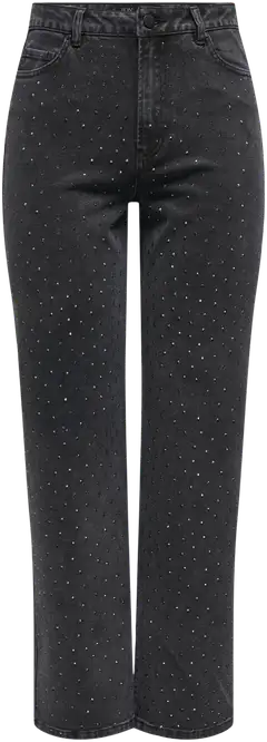 JDY naisten trendikkäät suorat farkut Jdystine - black denim - 1