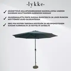 Lykke aurinkovarjo saga, tummanharmaa - 3