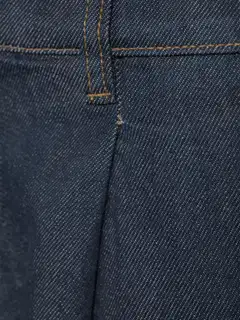 WKLY. naisten leveät farkut, smart casual denim 222W282684 - Denim dk. blue - 7