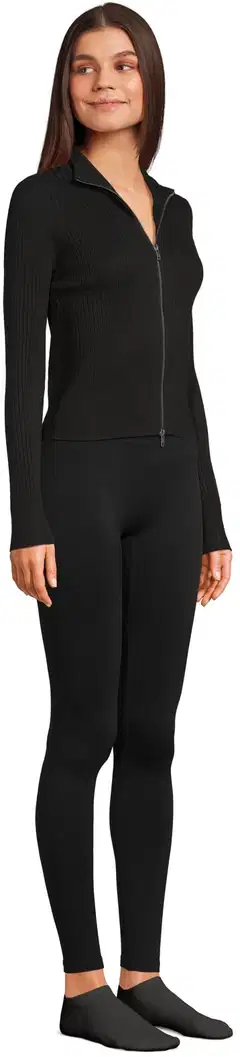 WKLY. naisten vetoketjullinen neuletakki 213W280255 - Black - 4