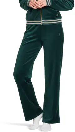 Danskin naisten leveälahkeiset velourhousut  DCA2605A - Dark Sea - 1