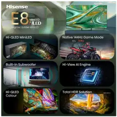 Hisense 65" 4K MiniLED Smart TV 65E8S - 3