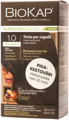 Biokap nutricolor delicato rapid 1.0 natural black - 1