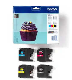 Brother mustepatruuna LC-123 BK BK/C/M/Y - 3