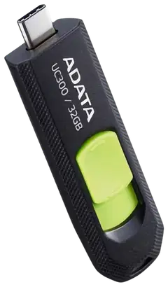 ADATA UC300 USB-muistitikku, 32 GB, musta/vihreä (USB-C 3.2 Gen 1) - 1