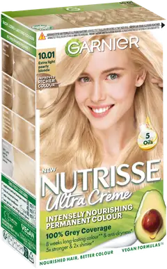 Garnier Nutrisse Ultra Creme 10.01 Extra Light Pearly Blonde Kirkas Helmiäisvaalea kestoväri 1kpl - 1