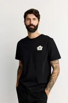 Finlayson miesten t-paita Koiruuksia - BLACK - 1