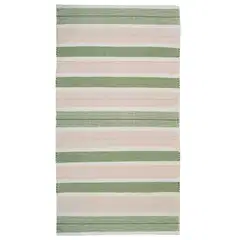 ihankotona puuvillamatto Foksi 80x200 cm vihreä-roosa - 1