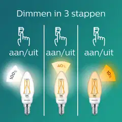 Philips LED-lamppu 5W B35 E14 2700K 470LM lämmin valkoinen - 3