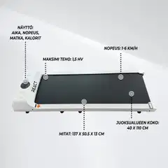 React Kävelymatto 1500 Valkoinen - 7