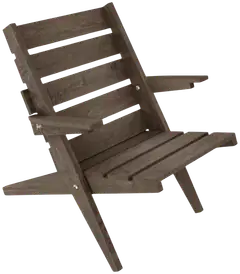 Aurinkotuoli, kokoon taittuva, tumman harmaa, 67x89x80cm - 1