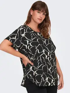 ONLY CARMAKOMA naisten paita Carvica - BLACK - 6