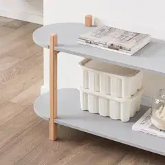 SoBuy konsolipöytä vaaleanharmaa HSTR01-HG - 5