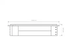 Hiekkalaatikko kannella 22x100x100cm - 2