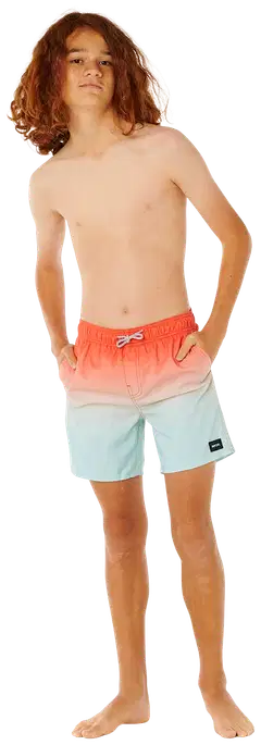 Rip Curl poikien uimashortsit offset fade volley  05SBBO - RED - 3