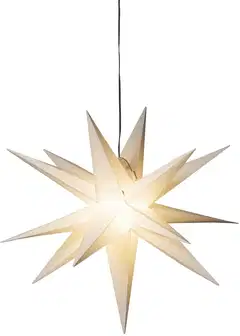 Konstsmide 3-D Tähti 5970-200, 60cm, valkoinen, liitosjohdolla, myös ulkokäyttöön, 12V/IP44 - 1
