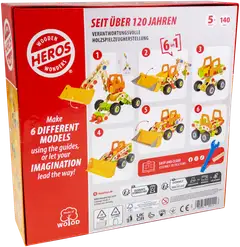 Heros rakennussarja Constructor Pyöräkuormaaja 140 osaa - 10