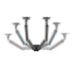 One For All DM8210 RGB Monitorivarsi kahdelle näytölle, musta - 12