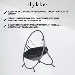 Lykke riipputuoli comfort, musta - 3