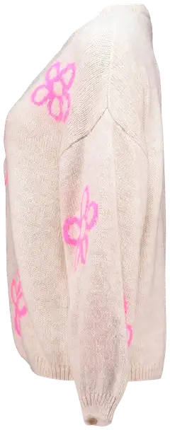 Hailys naisten neule sk al44va unf-5052 - beige/pink flower - 2