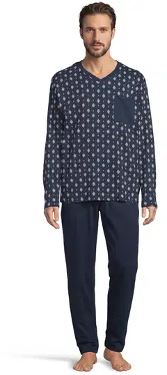 London Fog miesten pyjama 191L422688 - DARK BLUE/AOP - 1