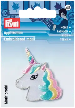 Prym silitettävä koristemerkki yksisarvinen - 1