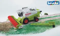 Bruder Claas Lexion 480 Combine leikkuupuimuri pöydän kuljetusvaunulla - 2