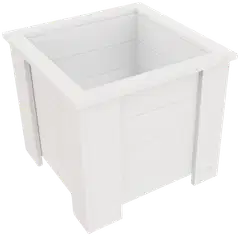 Kukkalaatikko nelikulma valkoinen 43x49x49cm - 1