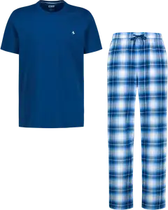 Black Horse miesten lyhythihainen pyjama N046 - Navy-White Check - 1