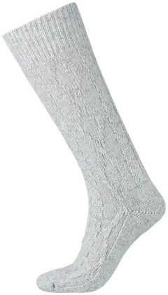 Norlyn naisten villasekoitesukat - Light Grey Melange - 2