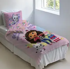 Hello Kitty lasten pussilakanasetti 150x210+50x60 cm vaaleanpunainen - 4