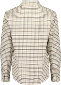 London Fog miesten Oxford-kauluspaita 194LF03267 - Offwhite w/chocolate check - 2