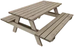 Piknik ryhmä, vaalean harmaa, 76x170x170cm - 1