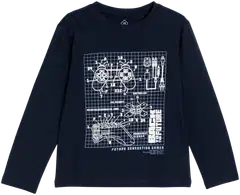 TEX BASIC lasten trikoopaita I994026 - Navy - 4