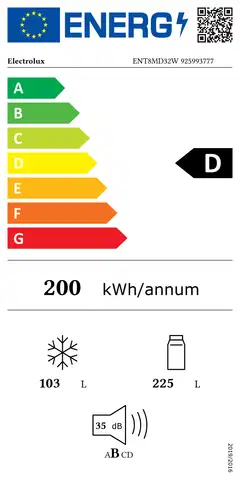 Electrolux jääkaappi-pakastin ENT8MD32W - 2