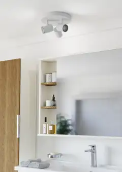 Kattospottivalaisin CONSUMA 1 3xGU10 maks. 5W/kpl IP44 valkoinen - 5