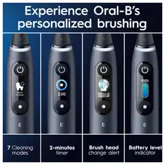 Oral-B iO 9 Black & Rose sähköhammasharjat, 3 vaihtoharjaa, 1 lataava matkakotelo - 6