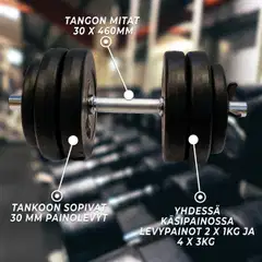 Fit'n shape 2 x säädettävä käsipaino, 30kg - 4