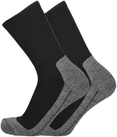 UphillSport miesten villapohjasukat 2-pack - MUSTA - 1