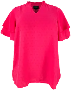 Now Curvy naisten perhoshihallinen kangaspusero 87097, D-mitoitus - pink - 1