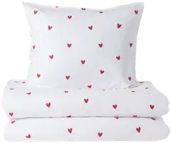 Åhléns Home pussilakanasetti Nora Red Heart 150x210+50x60 cm - 1